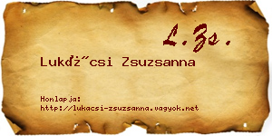 Lukácsi Zsuzsanna névjegykártya
