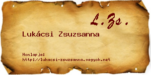 Lukácsi Zsuzsanna névjegykártya